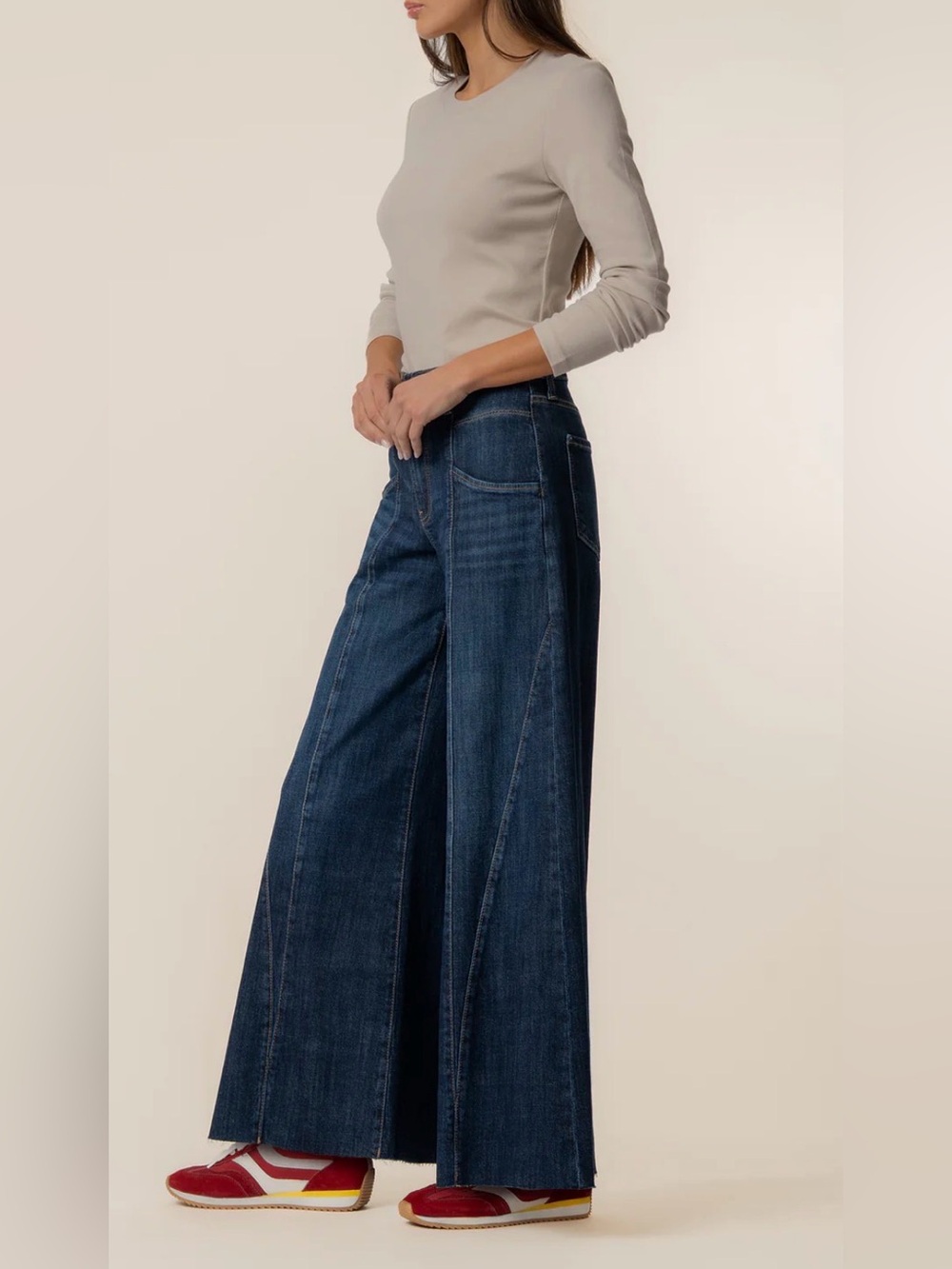 NWT KUT Blake Wide Leg denim jeans sz 12 - Picture 3 of 7